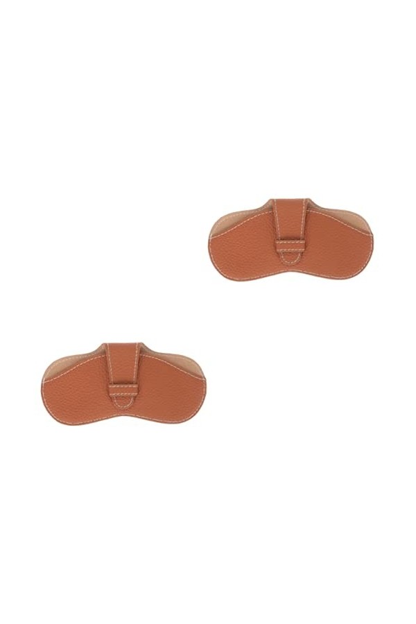 INOOMP 2 Pièces Sac à Lunettes Étui à Lunettes De Soleil En Cuir Pochette Souple Pour Lunettes Étui à Lunettes Avec Rabat Étu
