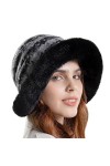 WANYIG Chapeau de pêcheur en peluche pour femme - Chapeau seau dhiver souple - Chapeau à enfiler - Avec cache-oreilles - Bon
