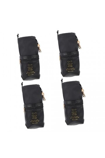 4 Pièces Sac De Rangement Pour Lunettes Étui à Lunettes En Cuir Pu Organisateur Portatif De Lunettes De Soleil Sac De Lunette