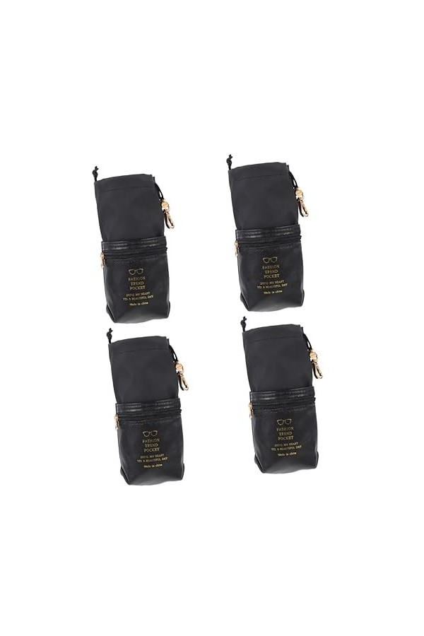 4 Pièces Sac De Rangement Pour Lunettes Étui à Lunettes En Cuir Pu Organisateur Portatif De Lunettes De Soleil Sac De Lunette