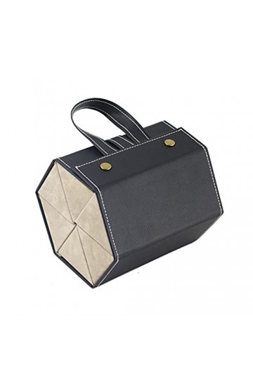 ARVALOLET Étui à lunettes, support à lunettes 6 fentes portable, organisateur de voyage pliable en cuir PU, étui à lunettes u