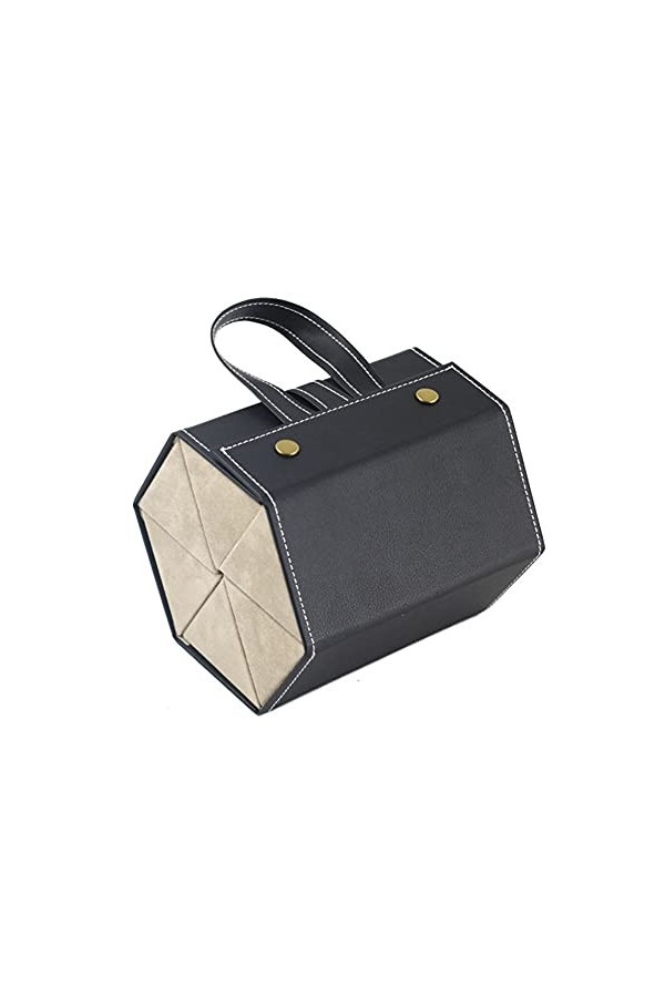 ARVALOLET Étui à lunettes, support à lunettes 6 fentes portable, organisateur de voyage pliable en cuir PU, étui à lunettes u