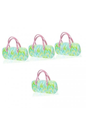 Healifty 4Pcs Pu Cuir Métal Implant Lunettes De Soleil Pliantes Lunettes Lunettes De Soleil Couverture De Lunettes Étui À Lun