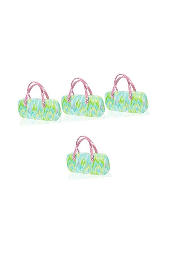 Healifty 4Pcs Pu Cuir Métal Implant Lunettes De Soleil Pliantes Lunettes Lunettes De Soleil Couverture De Lunettes Étui À Lun