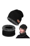 Tokaneit Bonnet Chaud Écharpe Ensemble,Tricotés Hiver Bonnet Echarpe,Chapeau Dhiver Chaud,Bonnet Chapeau Écharpe Ensemble,Hi