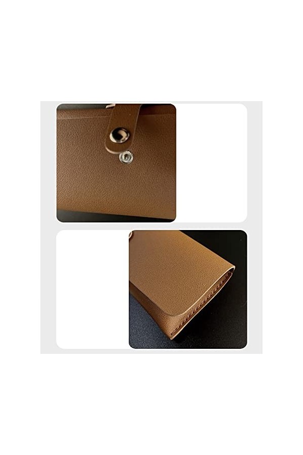 FOUNCY Étui à lunettes de soleil portable Sac Souple En Cuir Étui À Lunettes De Soleil Presbyte Myope Étui À Lunettes Lunette