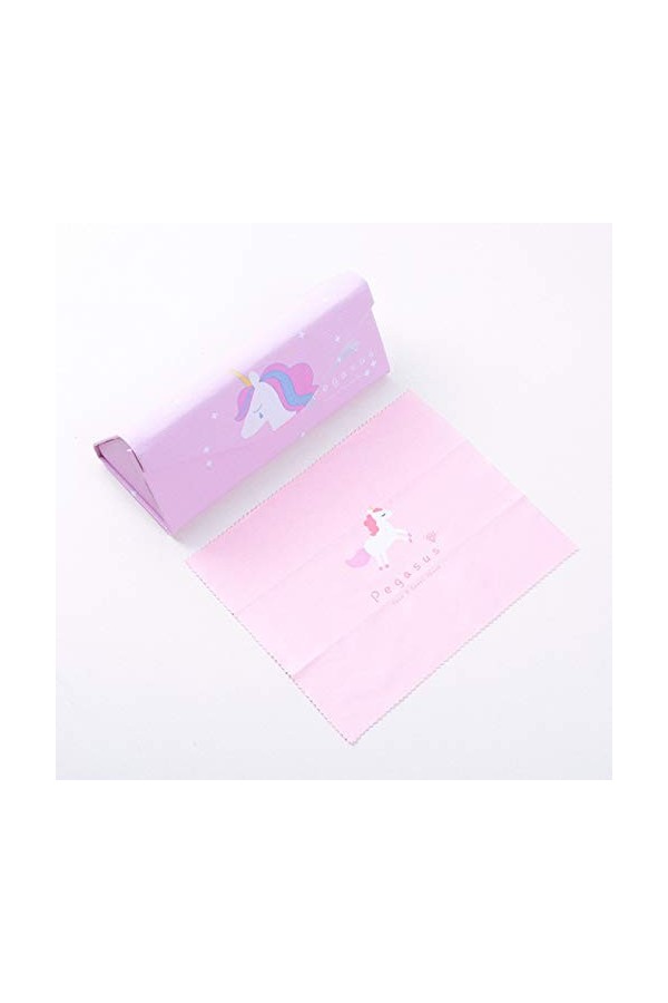 CLSMYLFB Boîte de rangement pliable pour lunettes de soleil - Rose