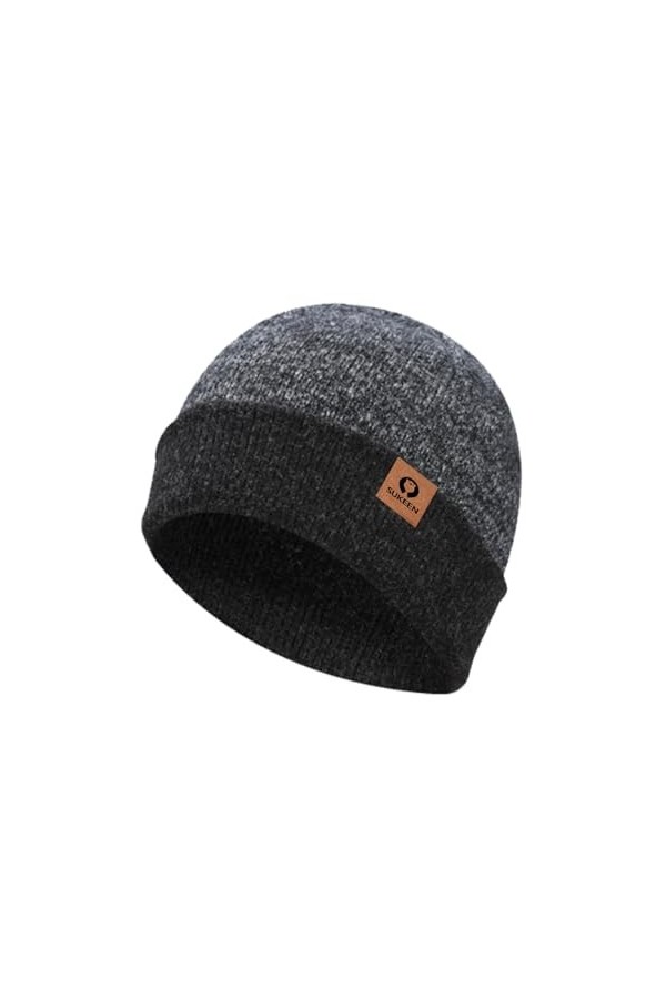 Sukeen Bonnet pour homme et femme - Bonnet dhiver - Bonnet dhiver - Bonnet dhiver pour femme - Bonnet tricoté élastique - 