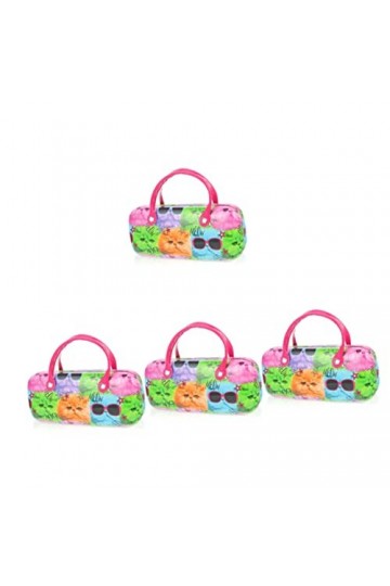 CIYODO 4 Pièces Portable Créatif Pour Enfants Récipient à Verres à Lunettes Enfant Sac De Rangement Pour Lunettes De Soleil D