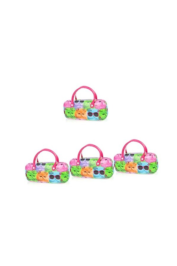 CIYODO 4 Pièces Portable Créatif Pour Enfants Récipient à Verres à Lunettes Enfant Sac De Rangement Pour Lunettes De Soleil D