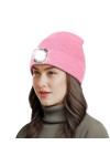 Richaa Bonnet tricoté avec lumière, Rose, 45-60