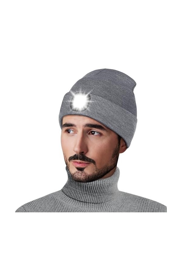 Richaa Bonnet tricoté avec lumière, Rose, 45-60