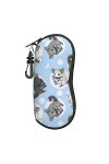 Étui à lunettes en néoprène avec motif chinchillas et lune Bleu Imprimé Portable Lunettes de soleil Étui souple Ultra léger e