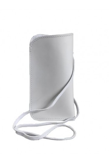 Étui à lunettes en cuir travaillé à la main, étui souple pour lunettes de lecture, sac à lunettes pour femme homme, Blanc, Ta