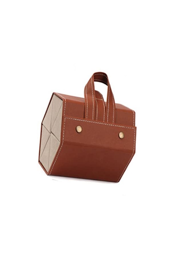 puseky Boîte de rangement portable pour lunettes de soleil - 6 emplacements, marron