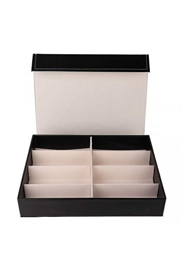ANKROYU Boîte à Lunettes, Boîte à Lunettes Délicate à 8 Grilles, étuis De Rangement Pour Présentoirs De Lunettes, Organisateu