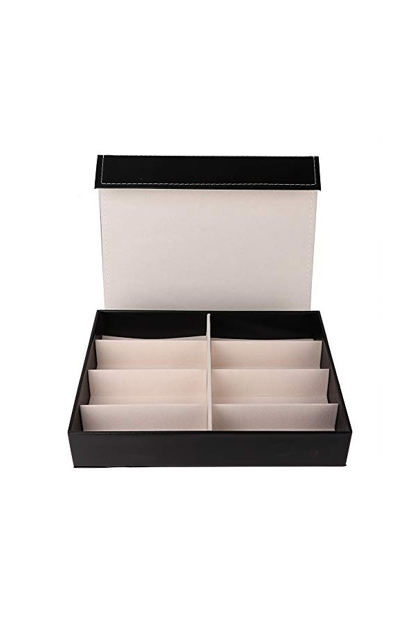 ANKROYU Boîte à Lunettes, Boîte à Lunettes Délicate à 8 Grilles, étuis De Rangement Pour Présentoirs De Lunettes, Organisateu