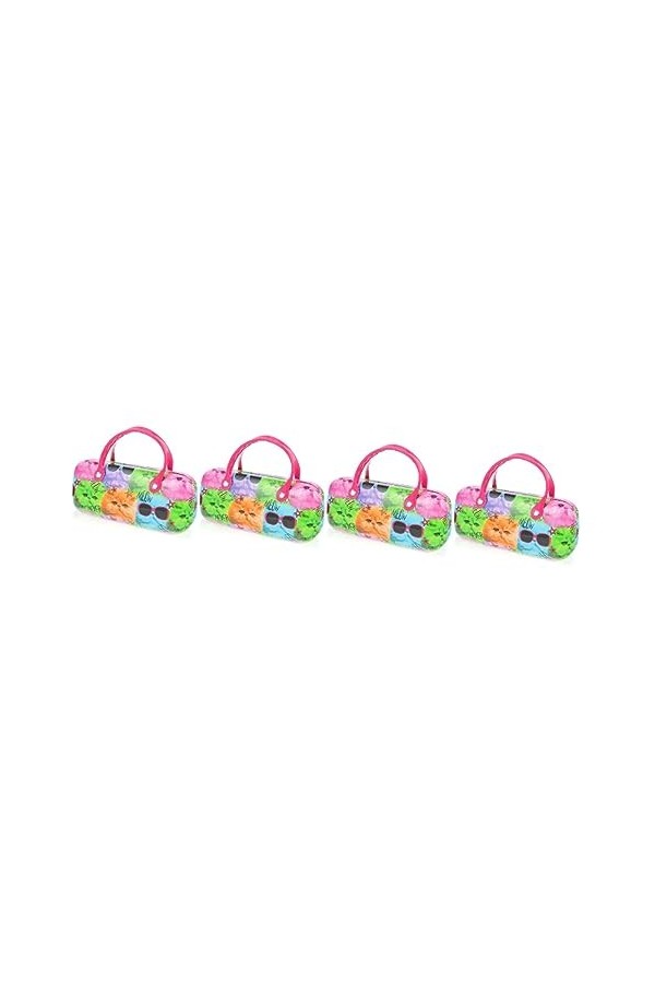 SOIMISS 4 Pièces Portables Créatives Pour Enfants Étui À Lunettes De Dessin Animé Sac De Rangement De Lunettes De Soleil Doub