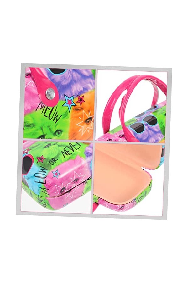 SOIMISS 4 Pièces Portables Créatives Pour Enfants Étui À Lunettes De Dessin Animé Sac De Rangement De Lunettes De Soleil Doub