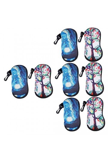 INOOMP 8 Pièces Lunettes De Soleil Sac Organisateur De Voyage Sacs Lunettes De Soleil De Mode Pour Femmes Étui À Lunettes De 