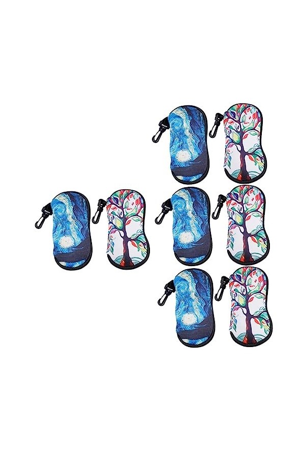 INOOMP 8 Pièces Lunettes De Soleil Sac Organisateur De Voyage Sacs Lunettes De Soleil De Mode Pour Femmes Étui À Lunettes De 