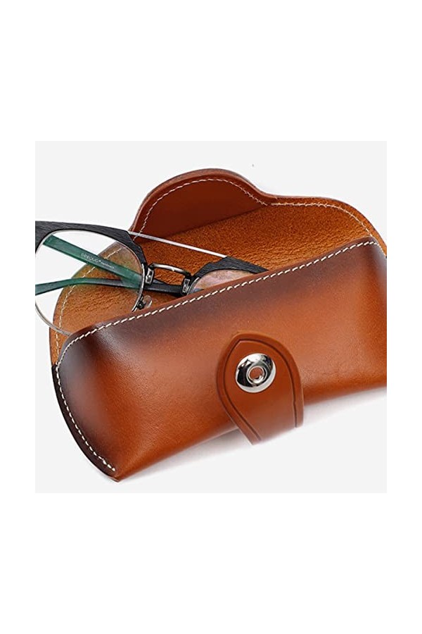 UKCOCO Étui à Lunettes En Cuir Au Tannage Végétal Étui Multi Lunettes De Soleil Étui De Voyage Pour Lunettes De Soleil Cuir I