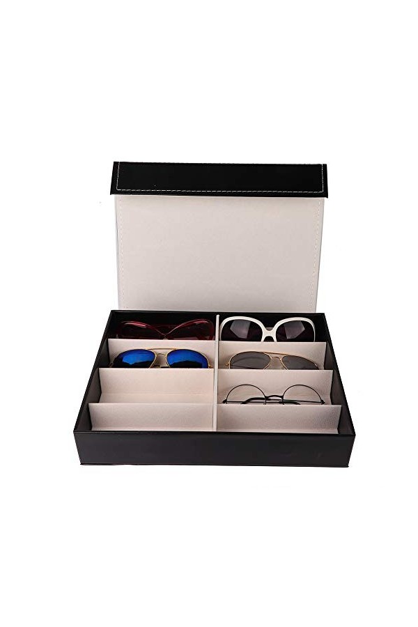 Shanrya Boîte de rangement pour lunettes pratique peu encombrante étui de rangement pour lunettes Large Application Camping v