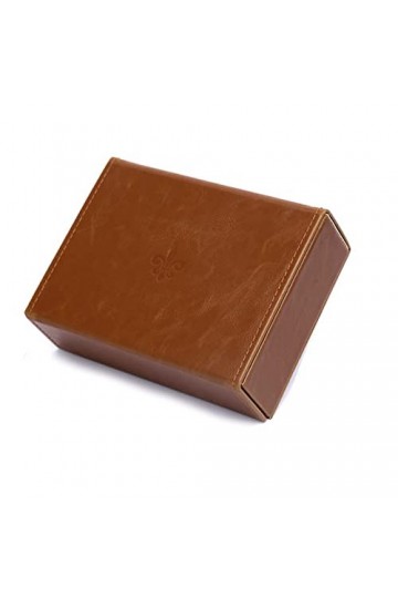 SIRWAX Étui à Lunettes 2 en 1, étui à Lunettes en Cuir pour Deux Montures, Coque Rigide pour Lunettes, Miroir Double Face Et 