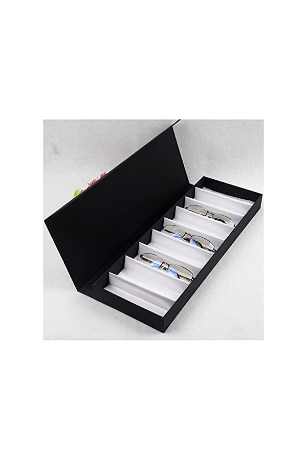 TOMYEUS Porte Lunettes Vue Lunettes Organizer Case 9 Slots - Verres Noir Boîte de Rangement Boîte à leuil Boîte à Portefeuill