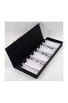 TOMYEUS Porte Lunettes Vue Lunettes Organizer Case 9 Slots - Verres Noir Boîte de Rangement Boîte à leuil Boîte à Portefeuill