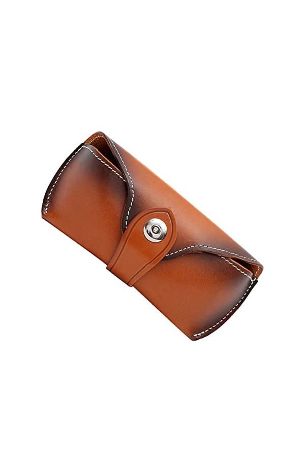 Mikikit à Lunettes En Cuir Au Tannage Végétal Multi Lunettes De Soleil à Lunettes Rigide Lunettes Vintage Mignonne Sac De Lun