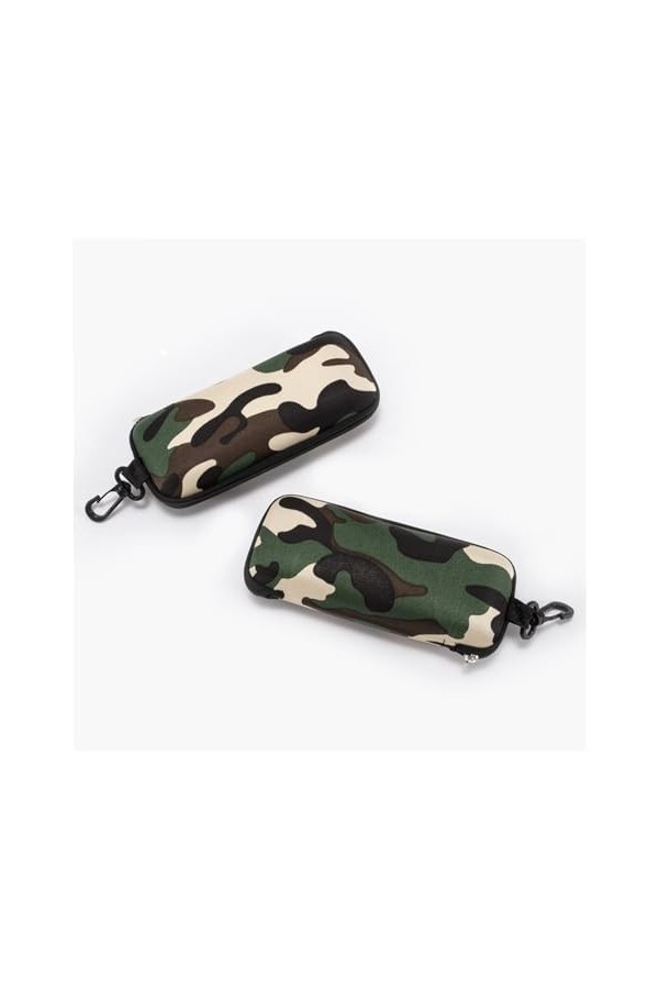 SayfuR Étui à lunettes en tissu de Camouflage Sports de plein air boîte à fermeture éclair étui à lunettes de soleil épaissi 