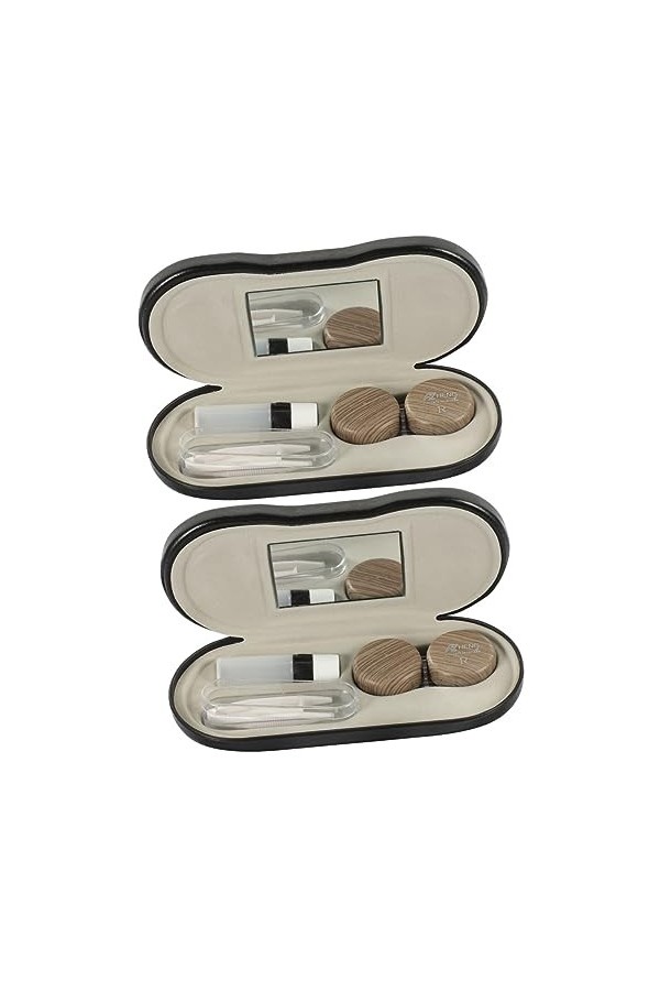 LALAFINA Lunettes De Mode 2 Ensembles À Lunettes À Double Usage Boîte De Réceptacle Extérieure Lunettes De Soleil Trousse De 