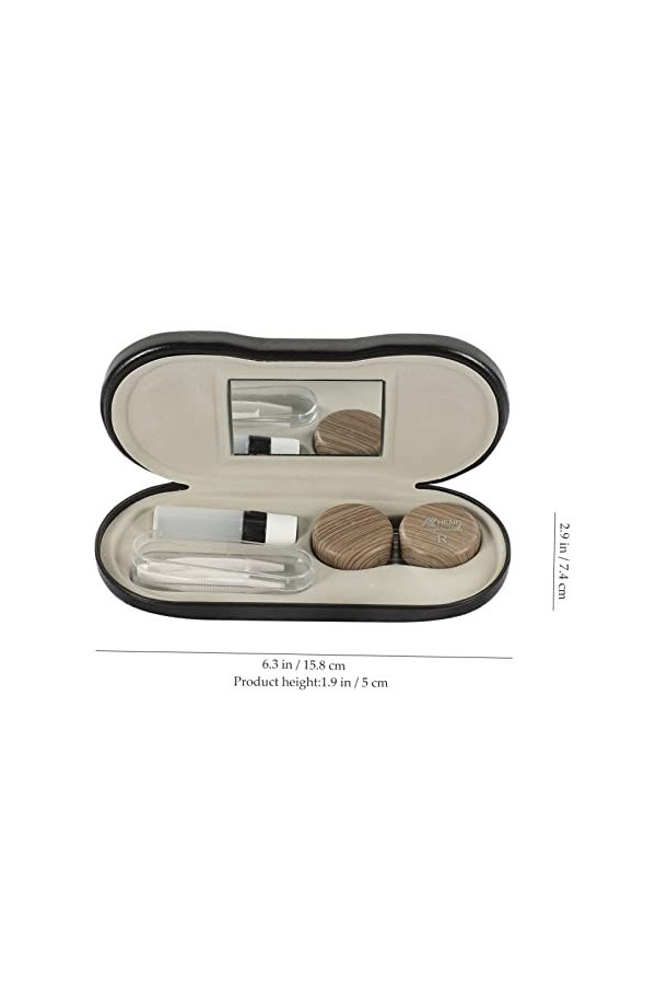 LALAFINA Lunettes De Mode 2 Ensembles À Lunettes À Double Usage Boîte De Réceptacle Extérieure Lunettes De Soleil Trousse De 