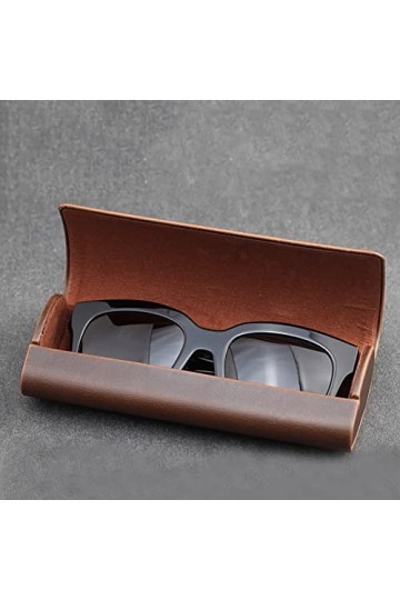 RISEDS Étuis À Lunettes Boîte à Lunettes en Cuir PU Lunettes Portables Lunettes de Soleil Boîte à Lunettes de Soleil