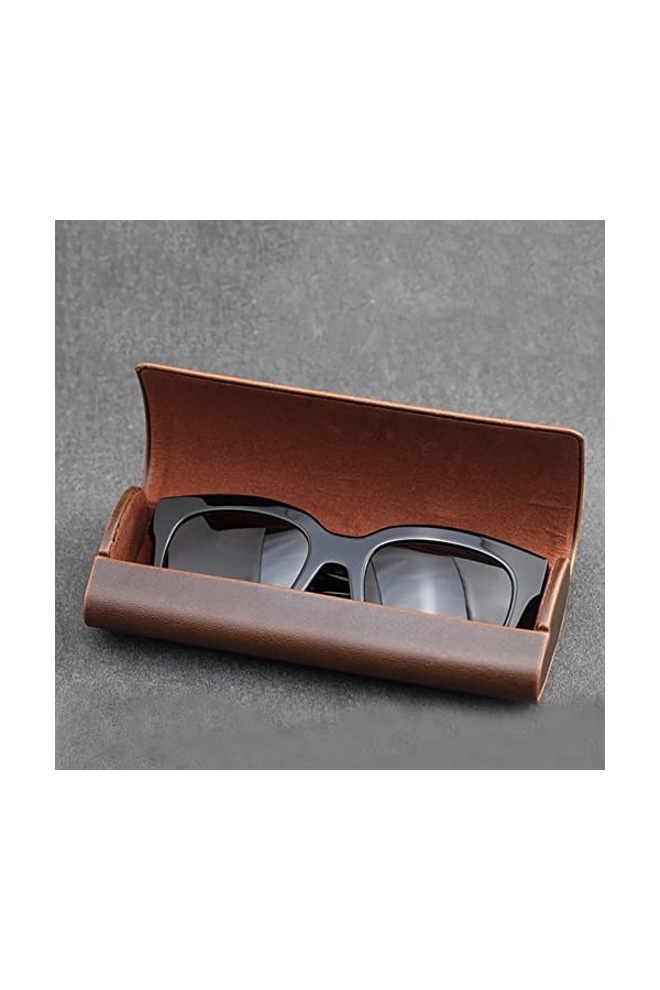 RISEDS Étuis À Lunettes Boîte à Lunettes en Cuir PU Lunettes Portables Lunettes de Soleil Boîte à Lunettes de Soleil
