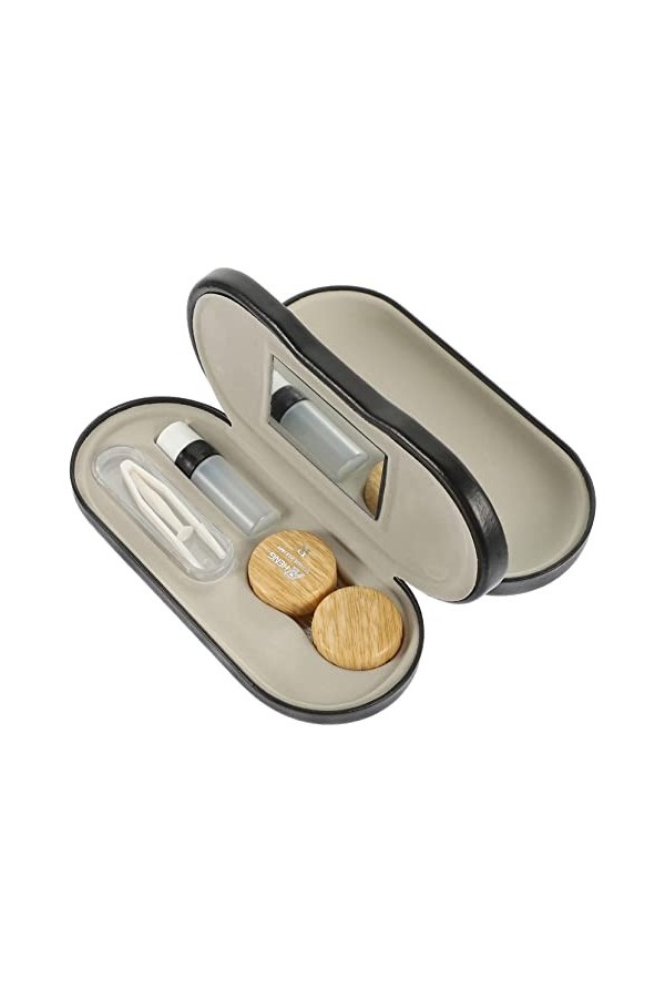 PartyKindom 2 Ensembles Étui À Lunettes À Double Usage Étui À Lunettes Double Face Voyage Deux En Un Étui À Lunettes En Grain