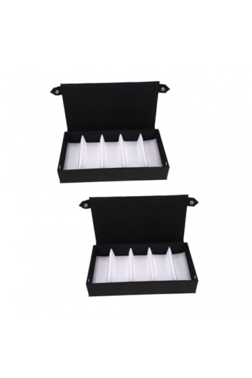 Holibanna 2 Pièces Étui à Lunettes Multi Grille Rangement De Lunettes De Soleil Organisateur De Lunettes à 5 Fentes Ménage Ét