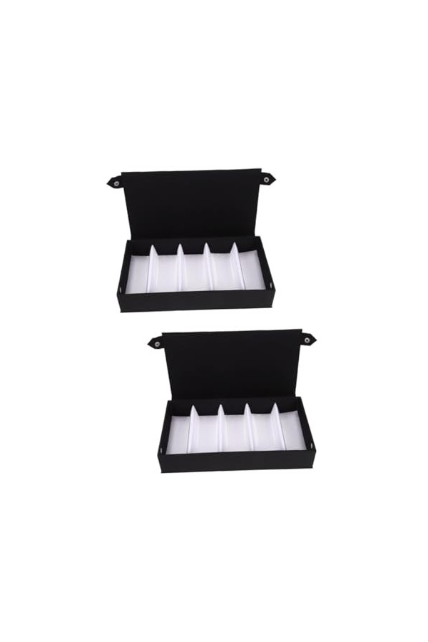 Holibanna 2 Pièces Étui à Lunettes Multi Grille Rangement De Lunettes De Soleil Organisateur De Lunettes à 5 Fentes Ménage Ét