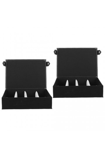 Zerodeko 2 Pièces Multi-Grille Bijoux Lunettes Maison Accessoires De Lunettes Oxford Étui Organisateur De Lunettes Femmes Pou