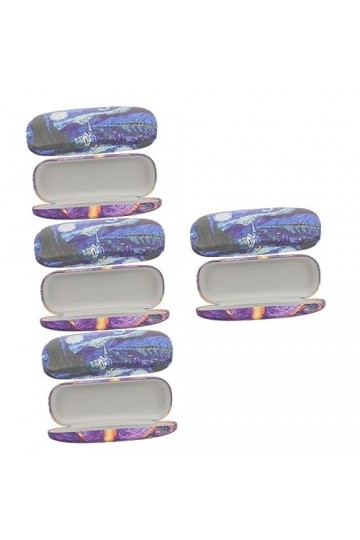 Lurrose Étui À Lunettes Rigide 8 Pcs Peinture À LHuile Étui À Lunettes Voyage Lunettes De Soleil Organisateur Étuis En Verre