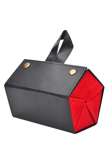 MHBY Boîte de Rangement pour Lunettes de Soleil, Femmes 5 Espace de Rangement Plateau de Lunettes de Soleil Noir Rouge Mode P