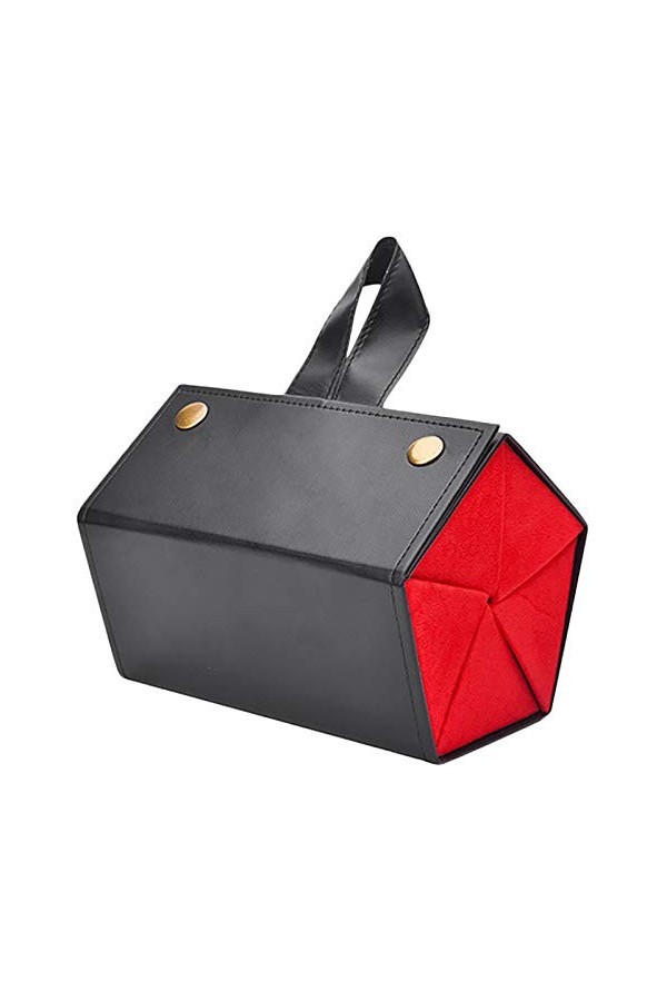 MHBY Boîte de Rangement pour Lunettes de Soleil, Femmes 5 Espace de Rangement Plateau de Lunettes de Soleil Noir Rouge Mode P