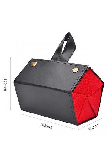 MHBY Boîte de Rangement pour Lunettes de Soleil, Femmes 5 Espace de Rangement Plateau de Lunettes de Soleil Noir Rouge Mode P