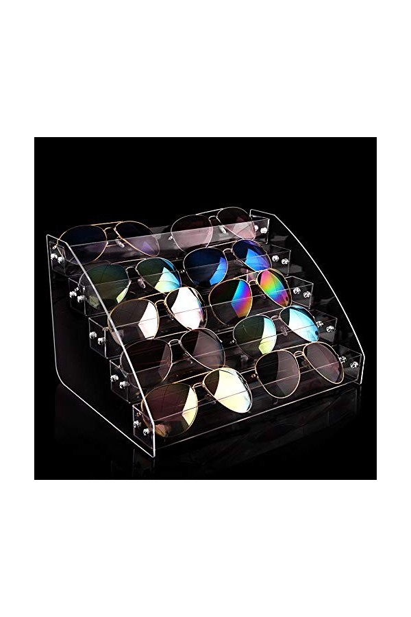 MHBY Boîte de Rangement pour Lunettes de Soleil, boîte de Lunettes de Soleil en Acrylique Multicouche, Organisateur de Lunett