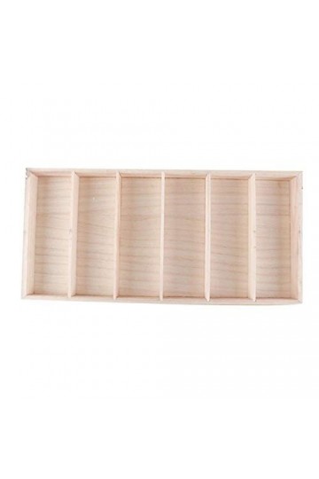 JFCXBSSL Boîte de rangement en bois à 6 compartiments pour lunettes de soleil