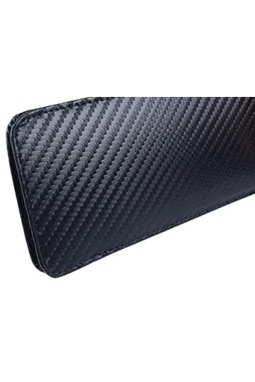 Étui élégant LARS en cuir véritable avec un look élégant en carbone noir.