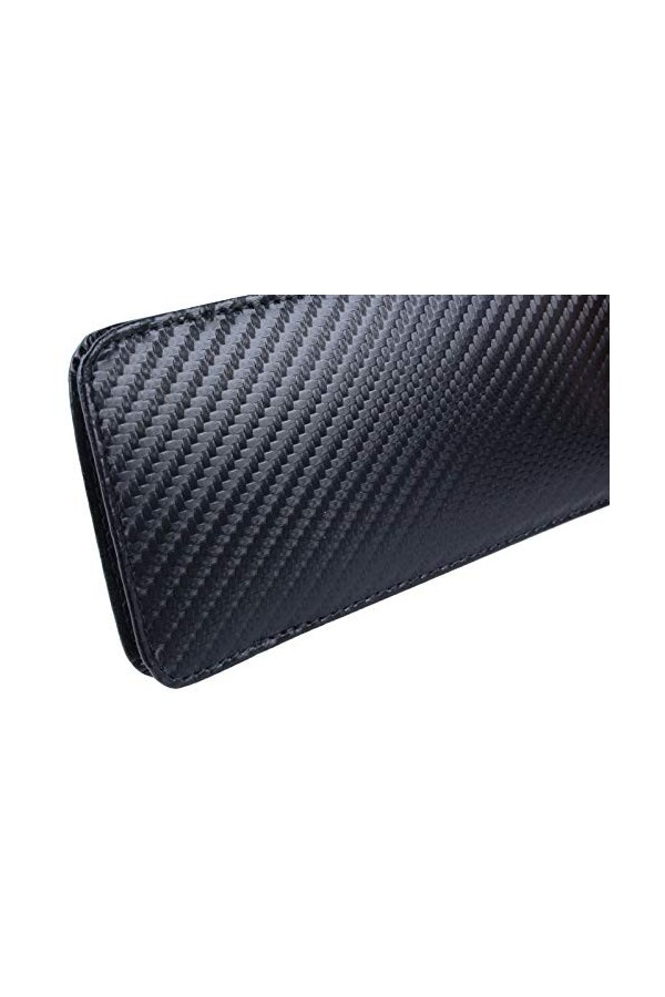 Étui élégant LARS en cuir véritable avec un look élégant en carbone noir.