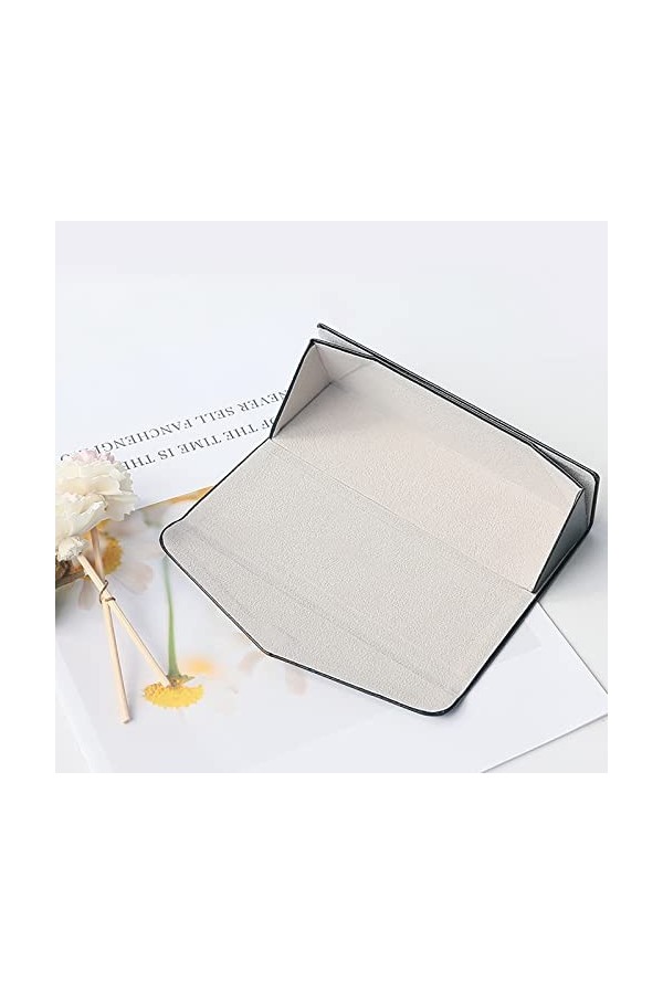 Étui à lunettes de soleil portable Étui À Lunettes De Rangement Professionnel En Cuir PU For Hommes Et Femmes Avec Étui Plian