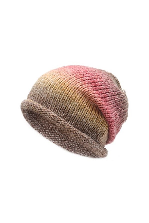 ZLYC Bonnet tricoté pour femme - Doux - Extensible - Motif tête de mort, Paillettes ondulées noires, taille unique